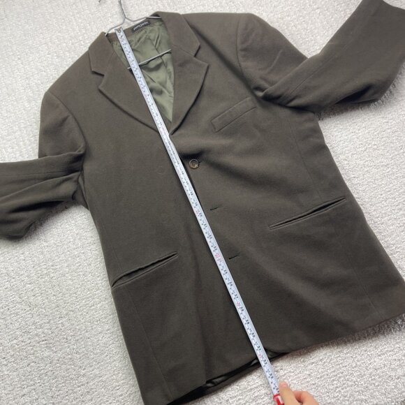 Pierre Cardin Tweed Sport Coat Brown / Olive Green Blazer Wool / Cashmere 40R - Picture 8 of 16